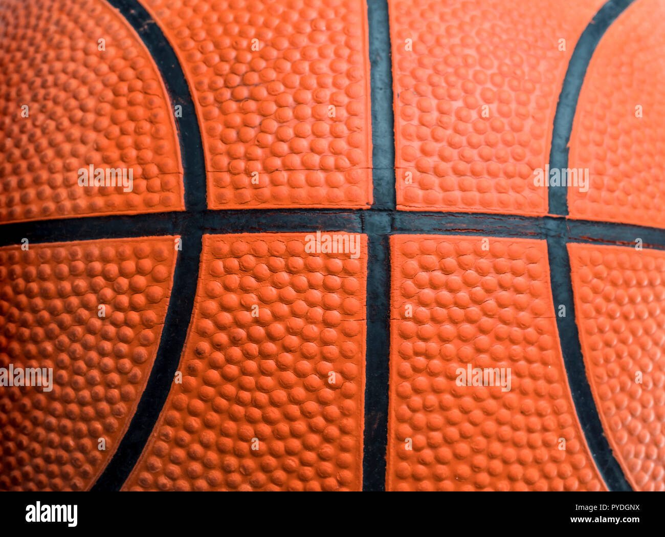 Détail de Texture d'un ballon de basket-ball Banque D'Images