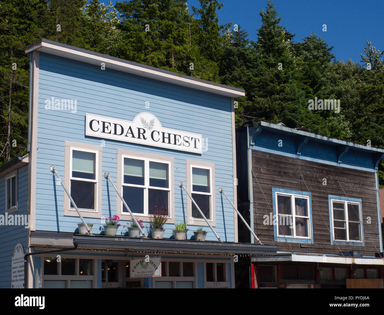 Coffre de cèdre Ketchikan Banque D'Images