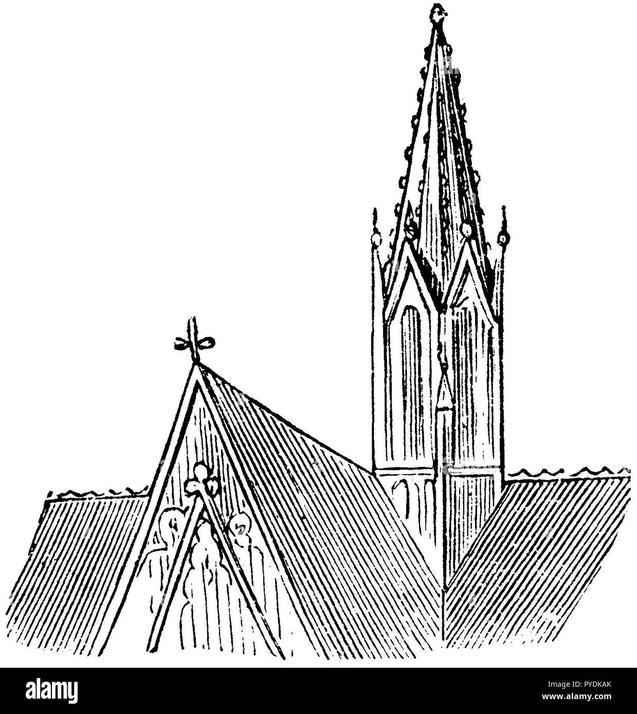 Les lucarnes du toit, Banque D'Images