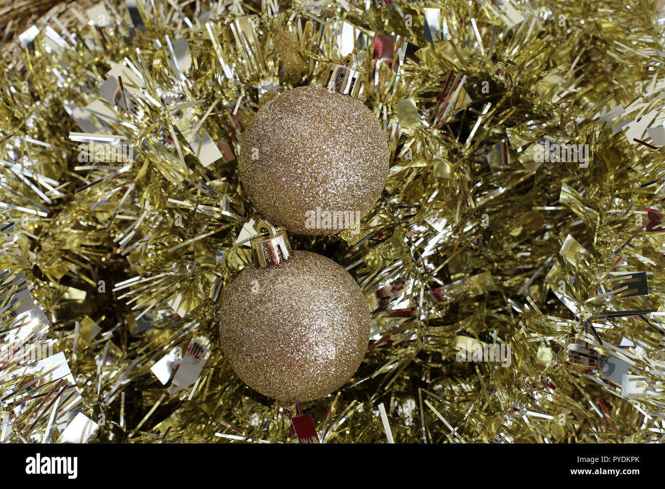 Coloré, brillant et cuir décorations de Noël. Joyeux Noël ! Banque D'Images