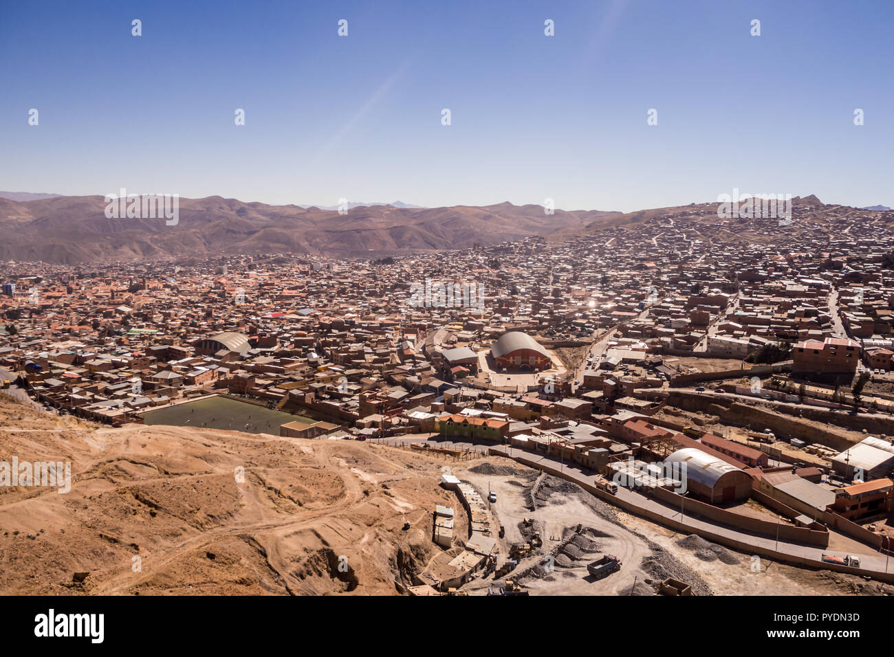 Cityscape de Potosi du Cerro Rico en Bolivie. 4200 mètres Banque D'Images