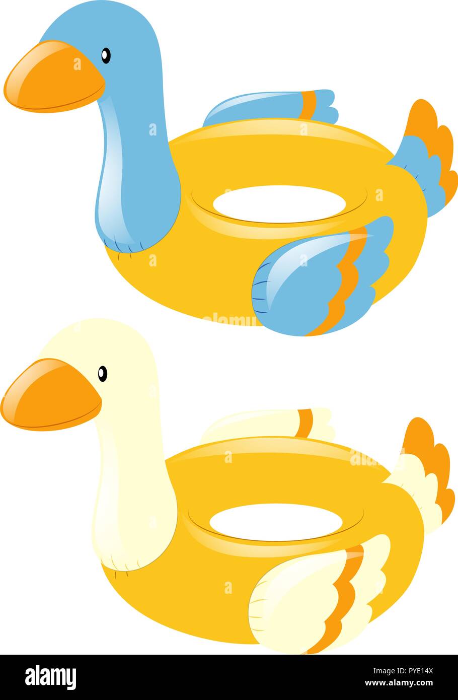 Anneaux de bain forme canard illustration Illustration de Vecteur