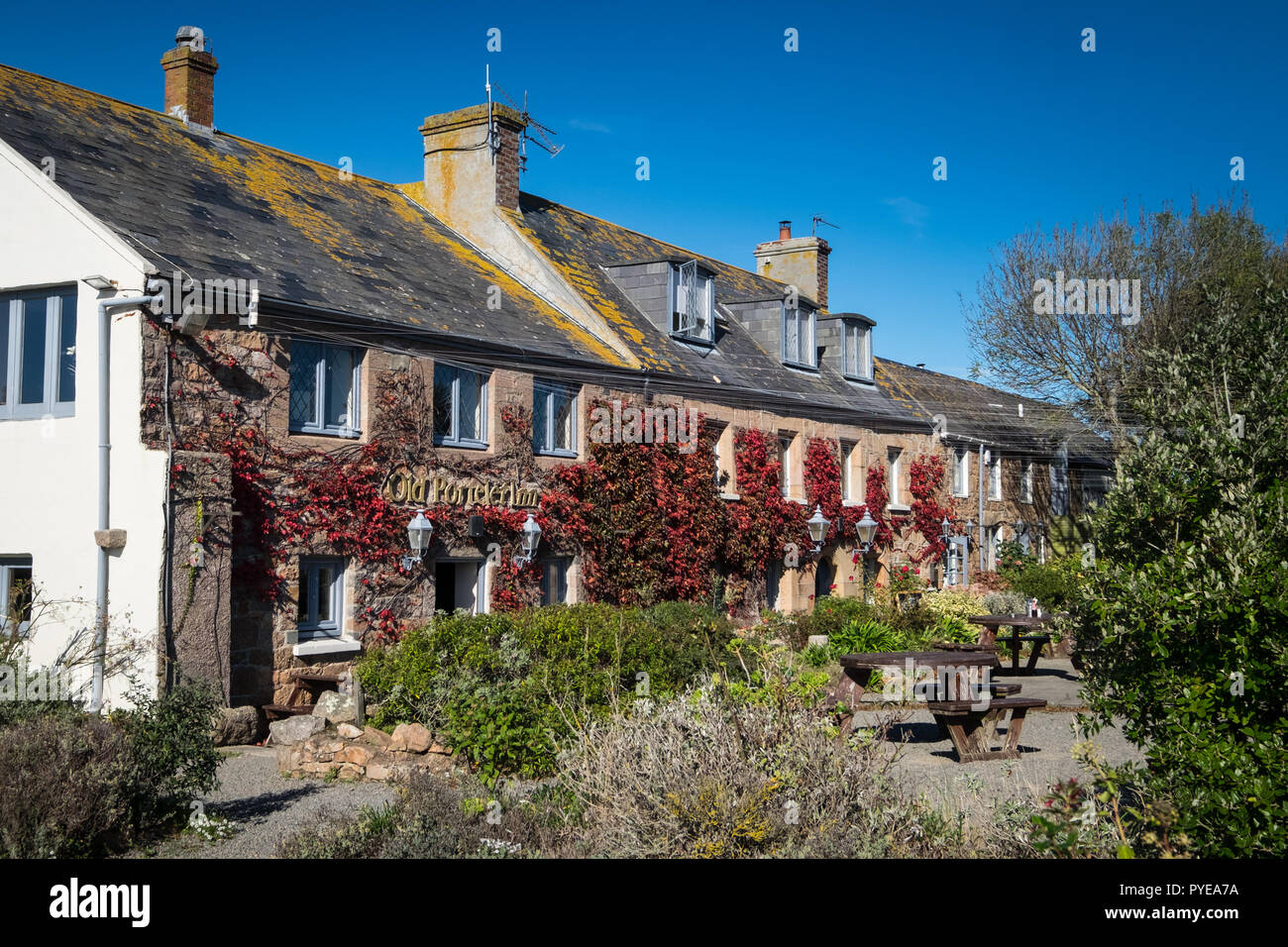 Vieux Portelet Inn pub dans Portelet, Jersey, St Brelade Banque D'Images