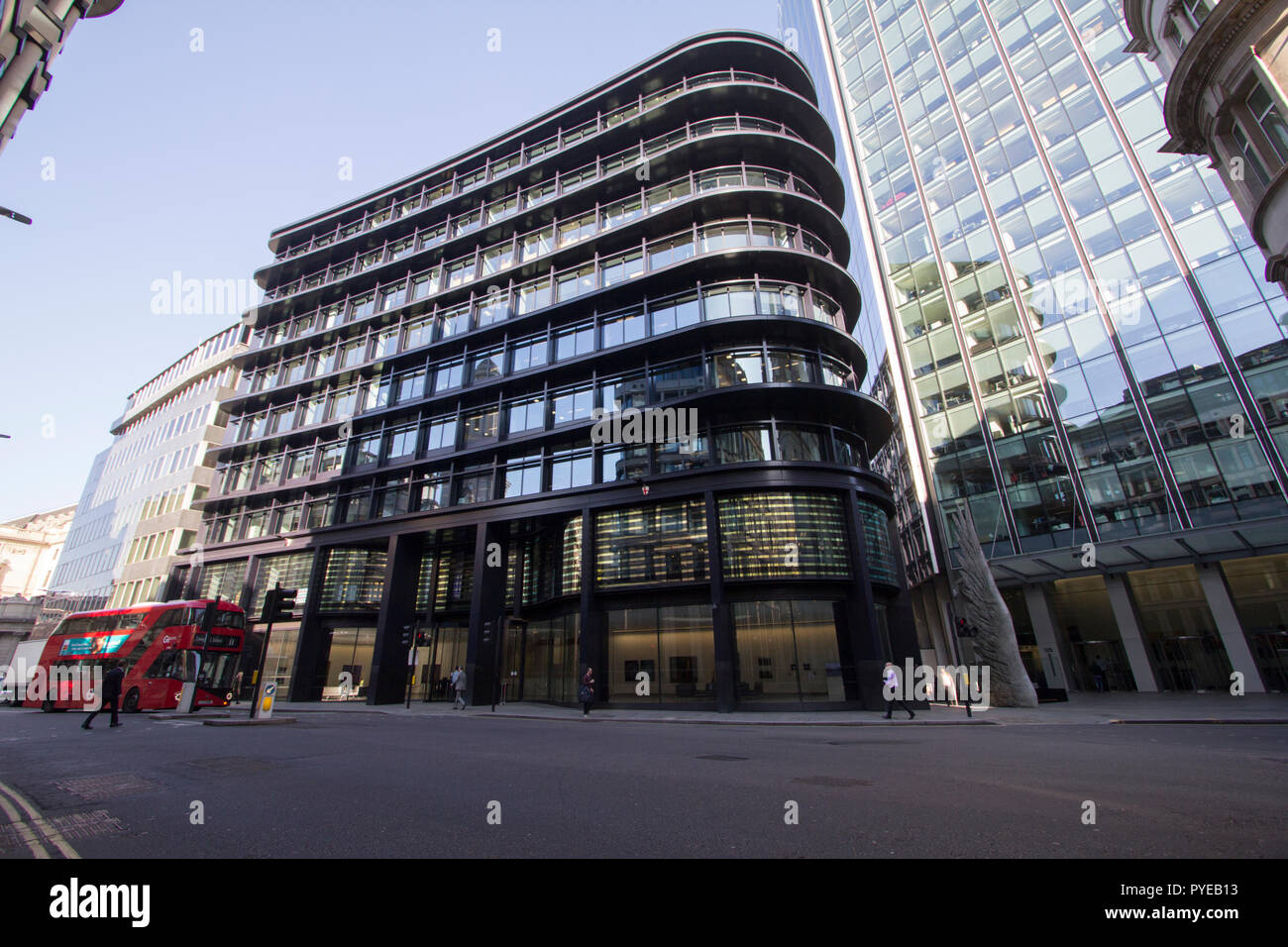 60 threadneedle street bureaux d'une compagnie AIG Talbot, Universités Superannuation Scheme, Berenberg, Valeurs Mobilières TD, RWE supply and trading Banque D'Images