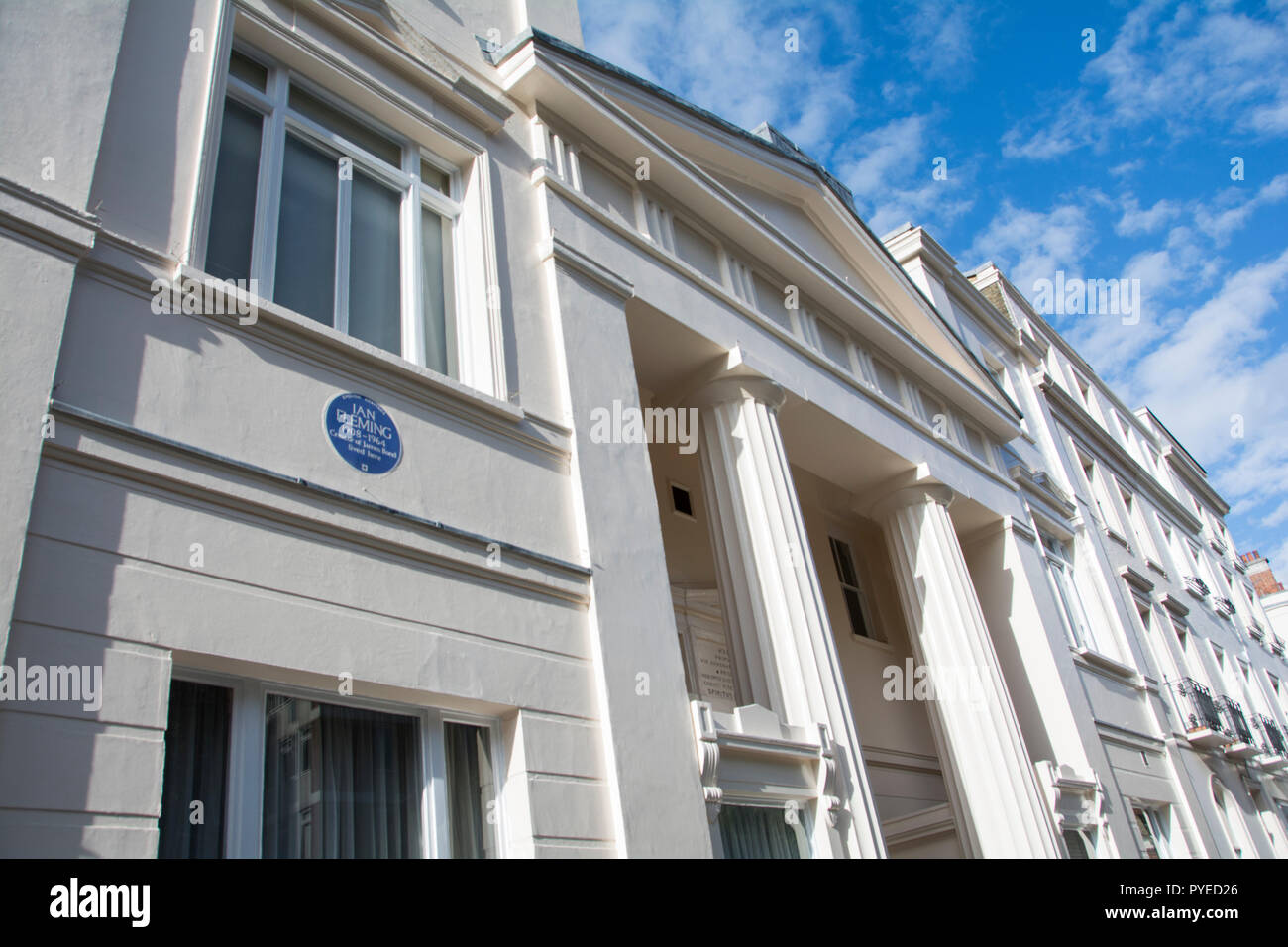 Ian Fleming's house, 22b Ebury Street, Knightsbridge, London, UK Banque D'Images