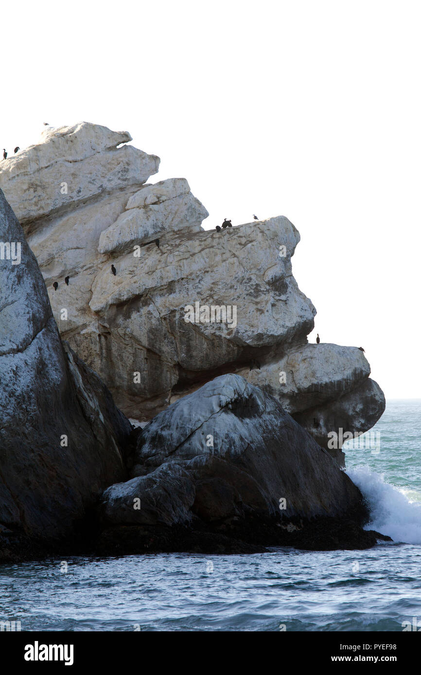Partie de Morro Rock ressemblant à visage humain de profil Banque D'Images