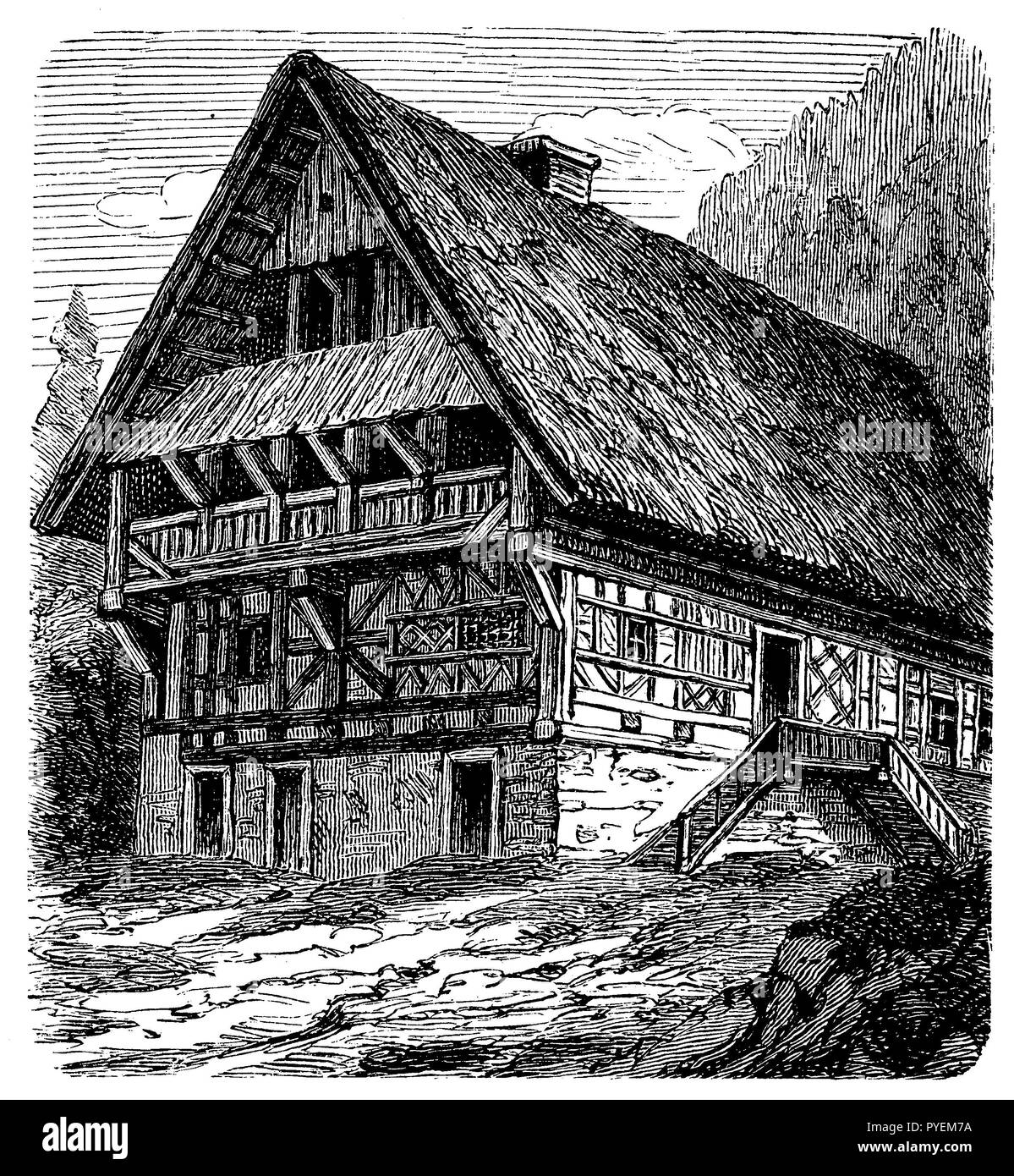 La ferme de la Forêt-Noire (Allemagne), 1909 Banque D'Images