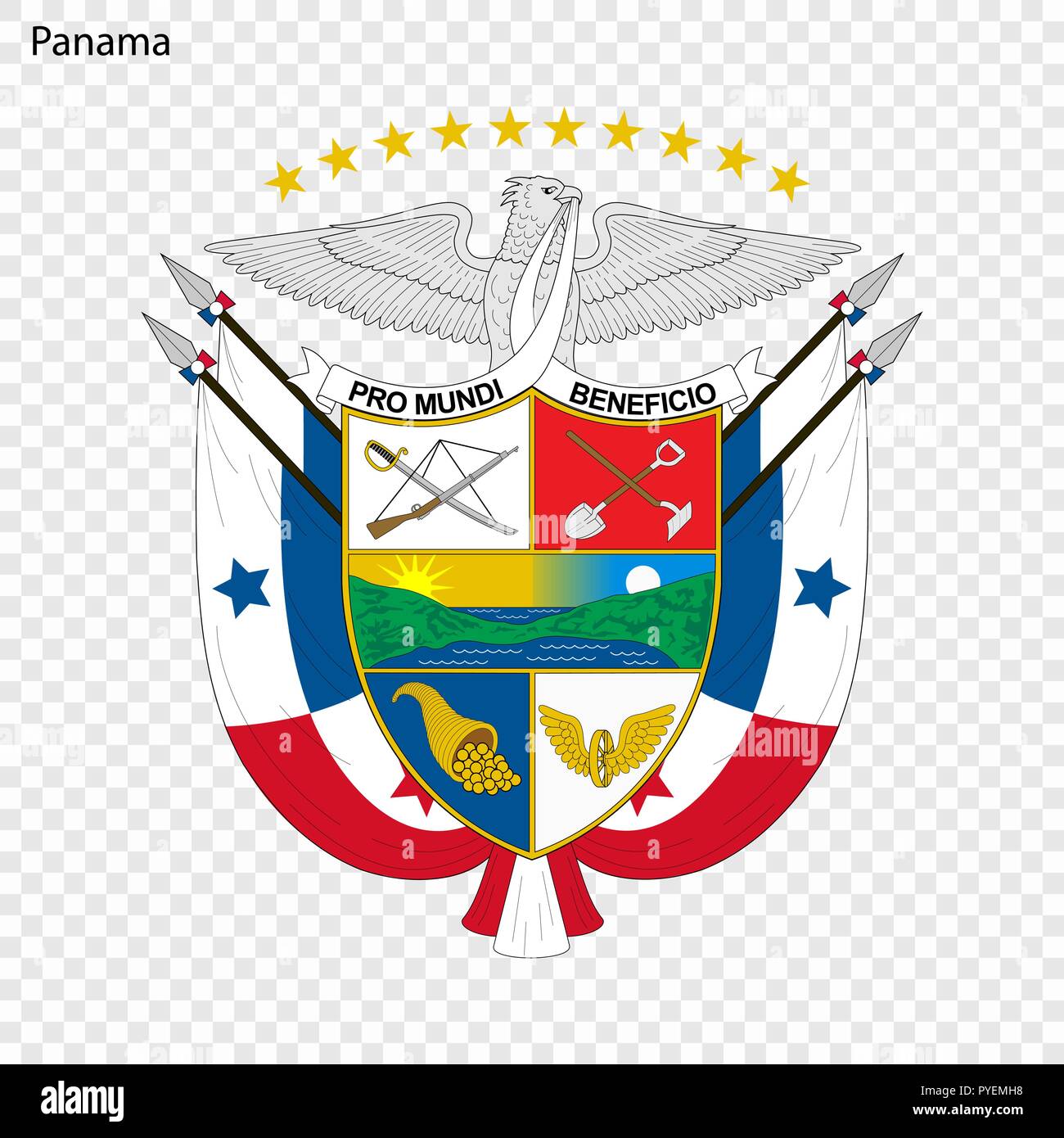 Symbole de Panama. L'emblème national Illustration de Vecteur