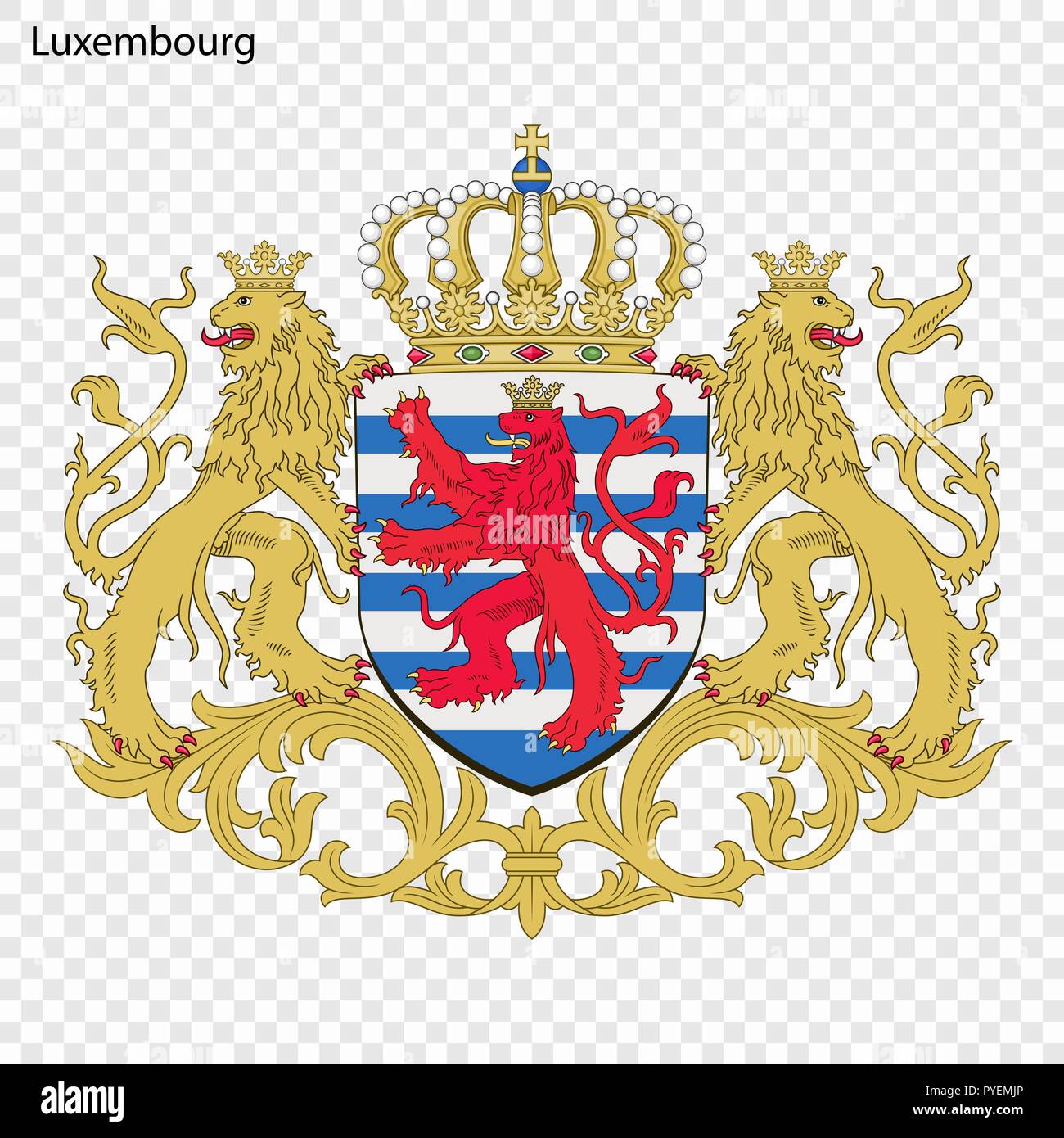 Symbole de Luxembourg. L'emblème national Illustration de Vecteur