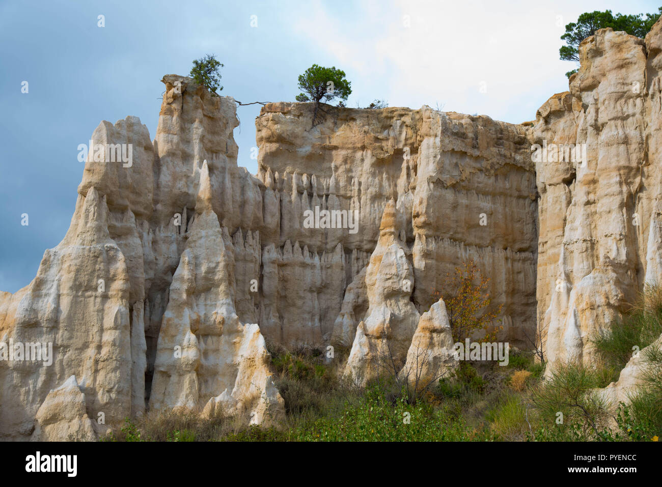 Les Orgues, les rochers de mauvais-sur-Tet dans les pyrénées en France Banque D'Images