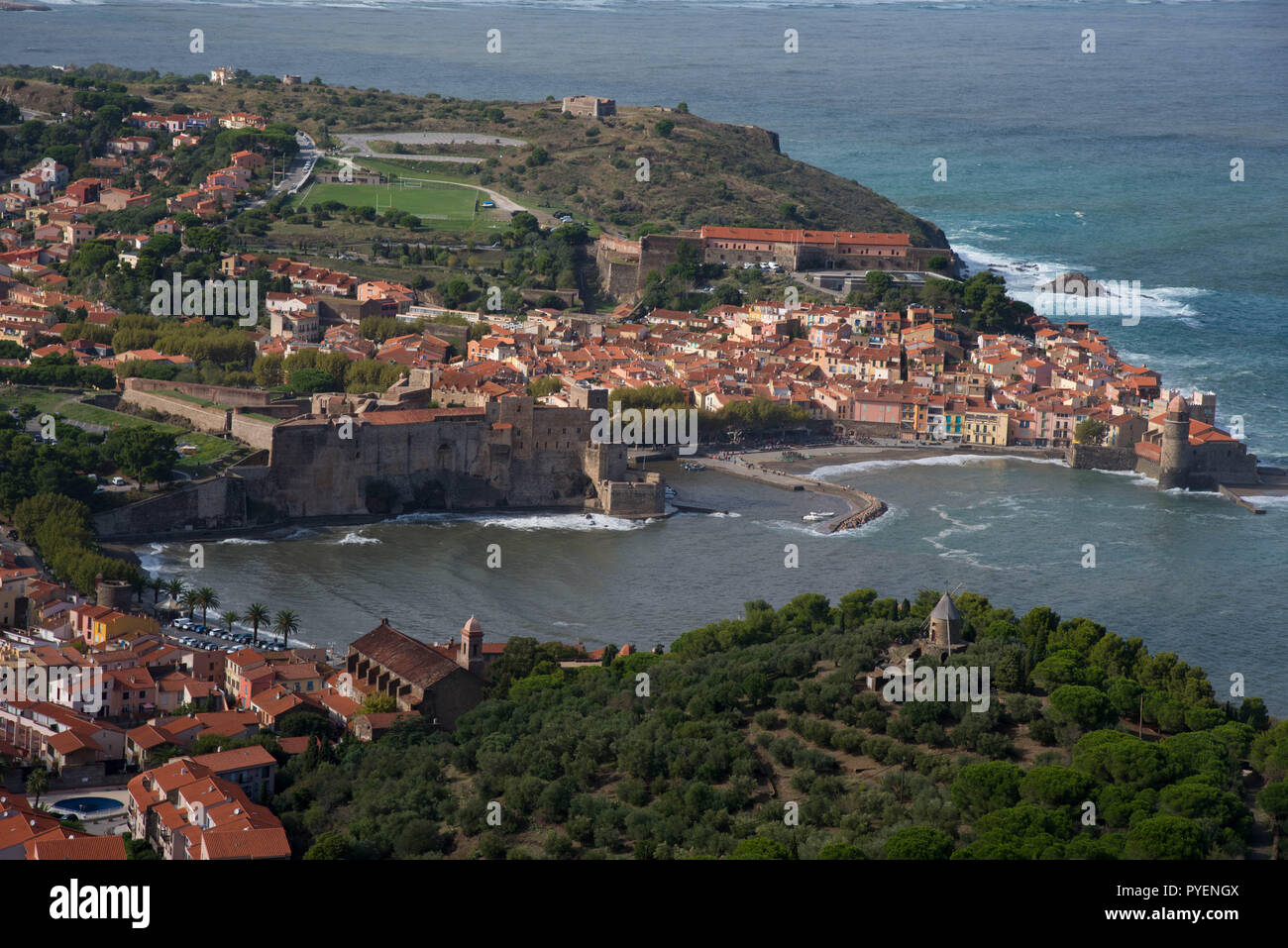 Vue de Collioure à la Côte Vermeille en France Banque D'Images