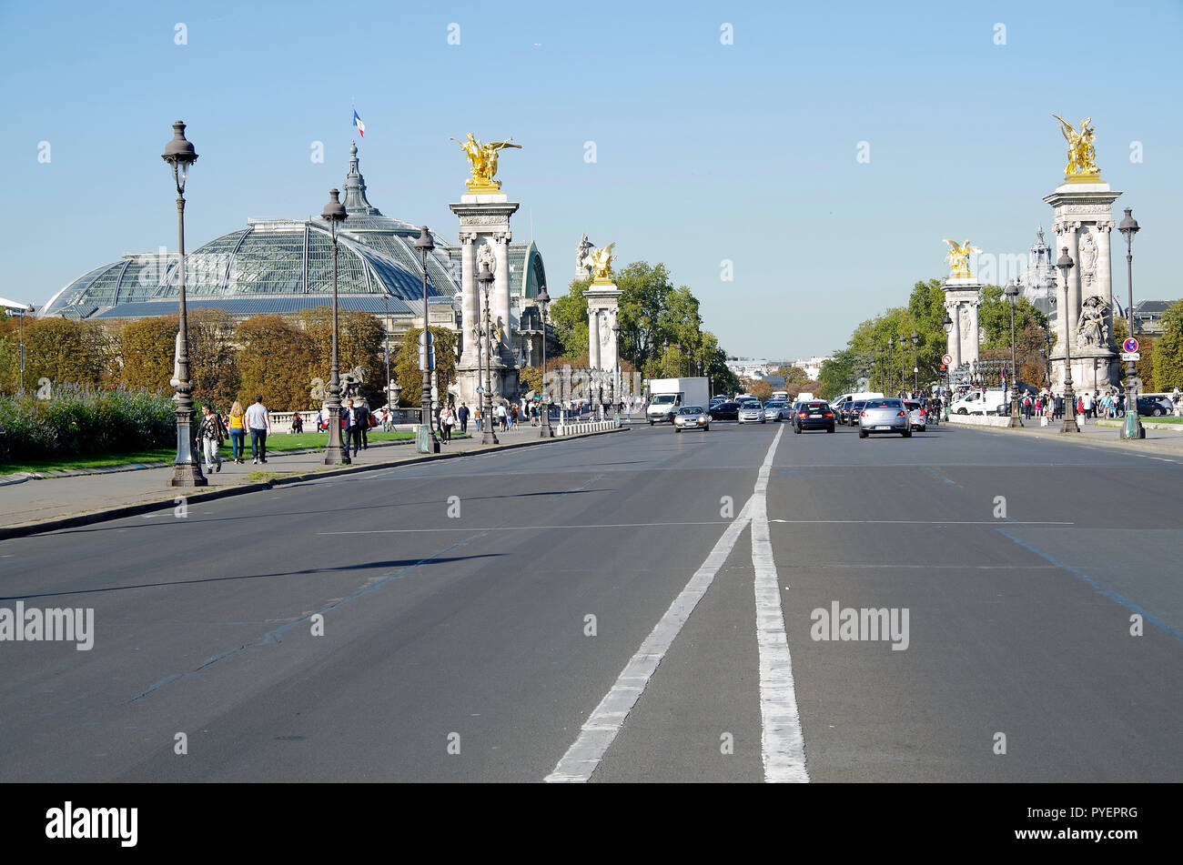 Paris, France. Le Grand Palais, le Petit Palais et le Pont Alexandre III, disposés dans un plan officiel pour le site créé pour l'Exposition Universelle Banque D'Images