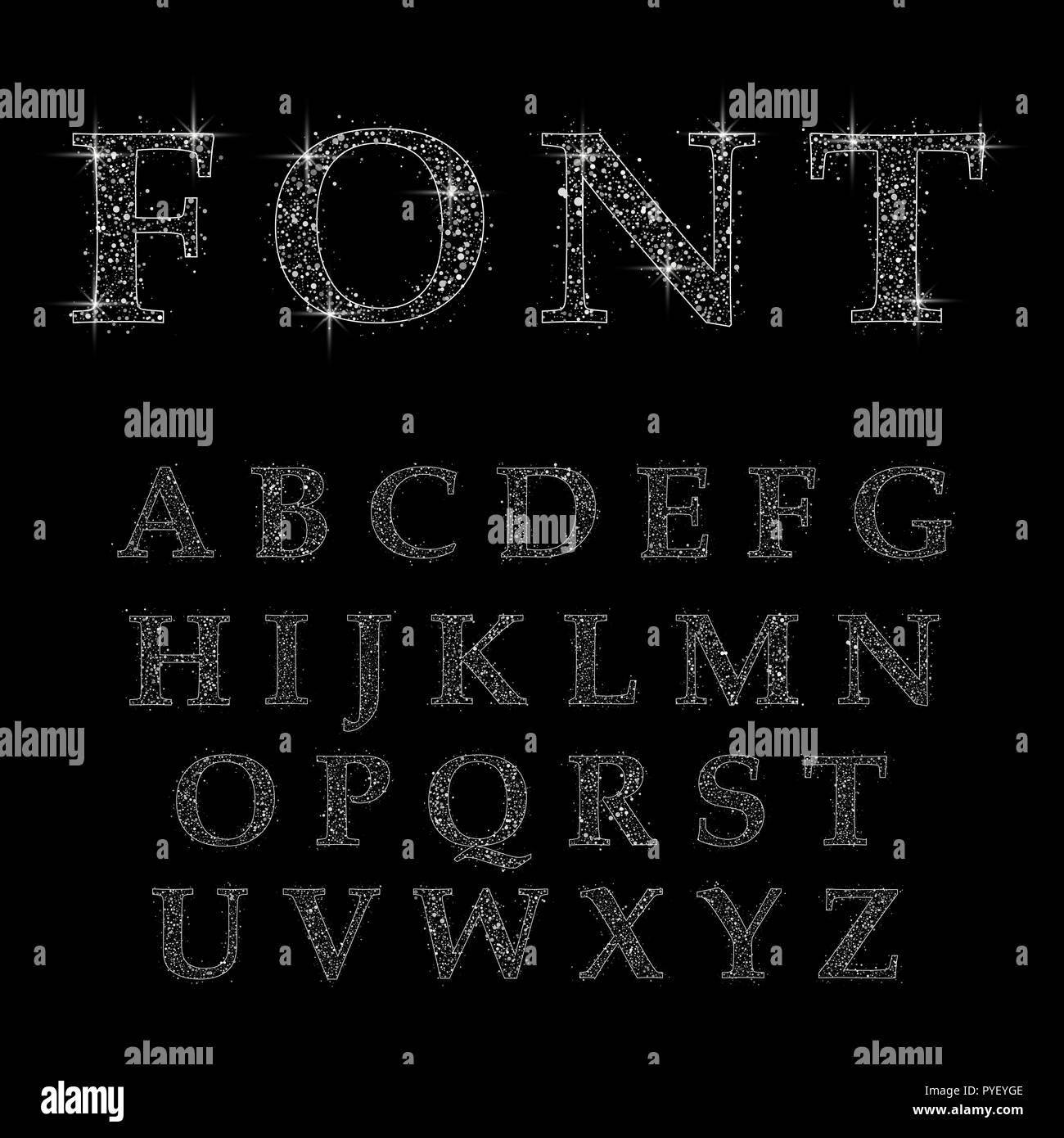 Lettre d'or, 2002 fonts Vector Illustration de Vecteur