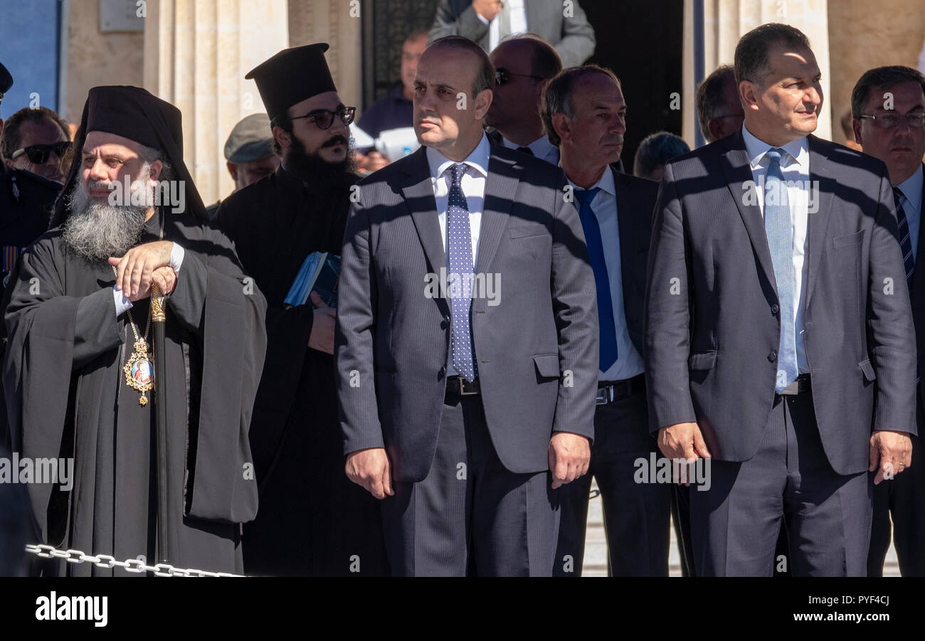 28/10/18 : Chypre : Ochi Day Parade centre de Paphos, Chypre. Banque D'Images