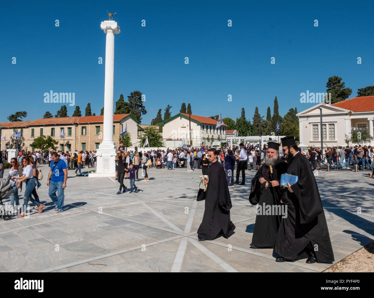 28/10/18 : Chypre : Ochi Day Parade centre de Paphos, Chypre. Banque D'Images