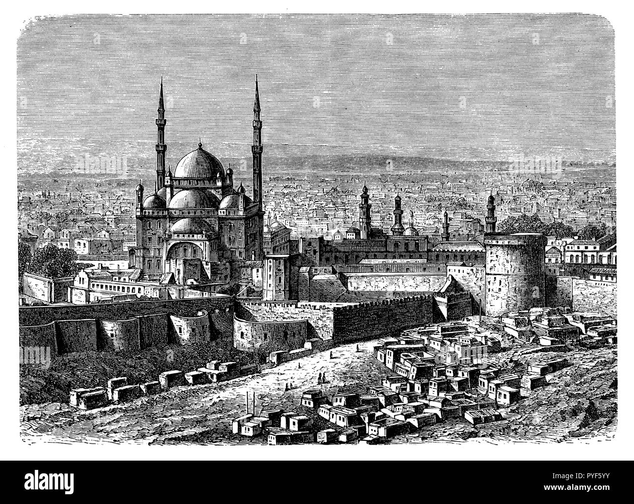 Le Caire vu du Jebel Mokatam, Banque D'Images