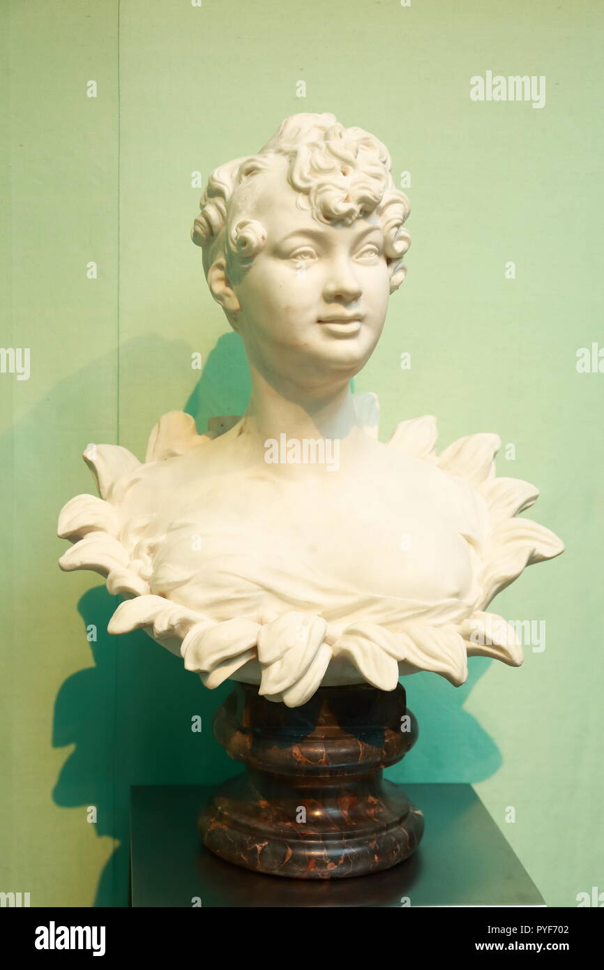 Buste de Mary Ann Clarke par Lawrence Gahagan à la National Portrait Gallery, London, UK Banque D'Images