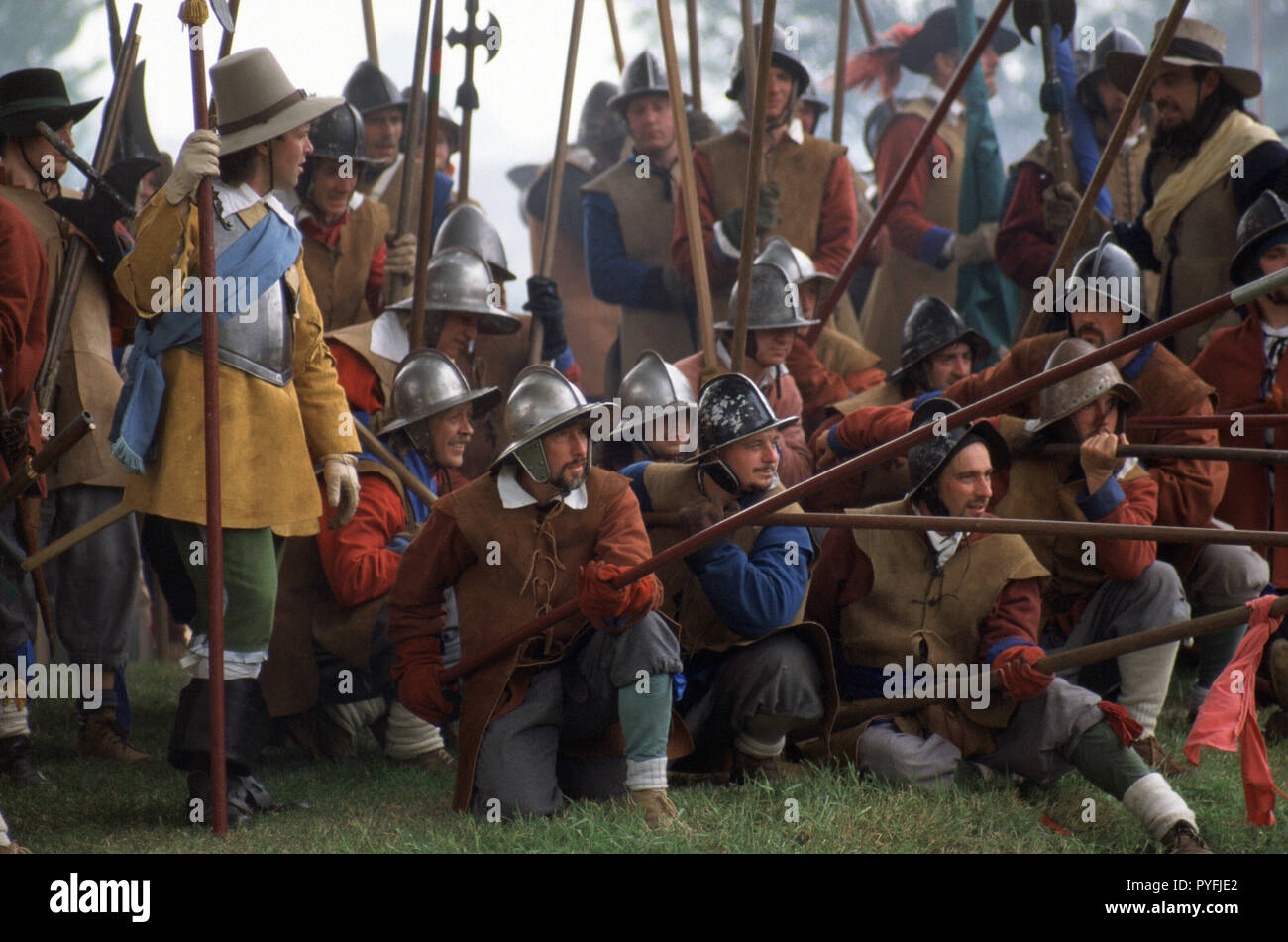 Les piquiers royaliste (Reenactor) Banque D'Images