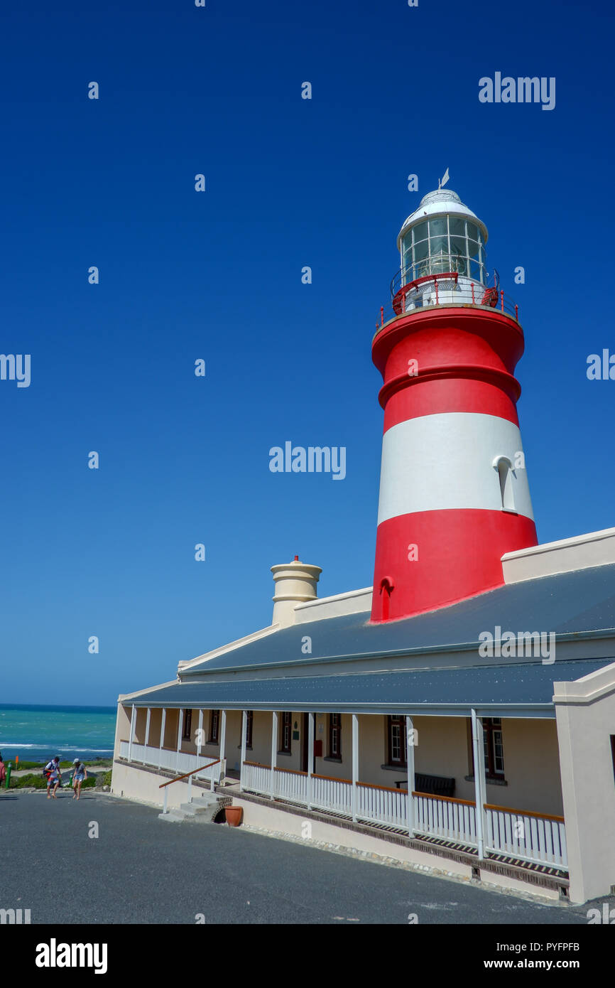 Cap Agulhas Lighthouse le long de la Garden Route (Afrique du Sud) Banque D'Images