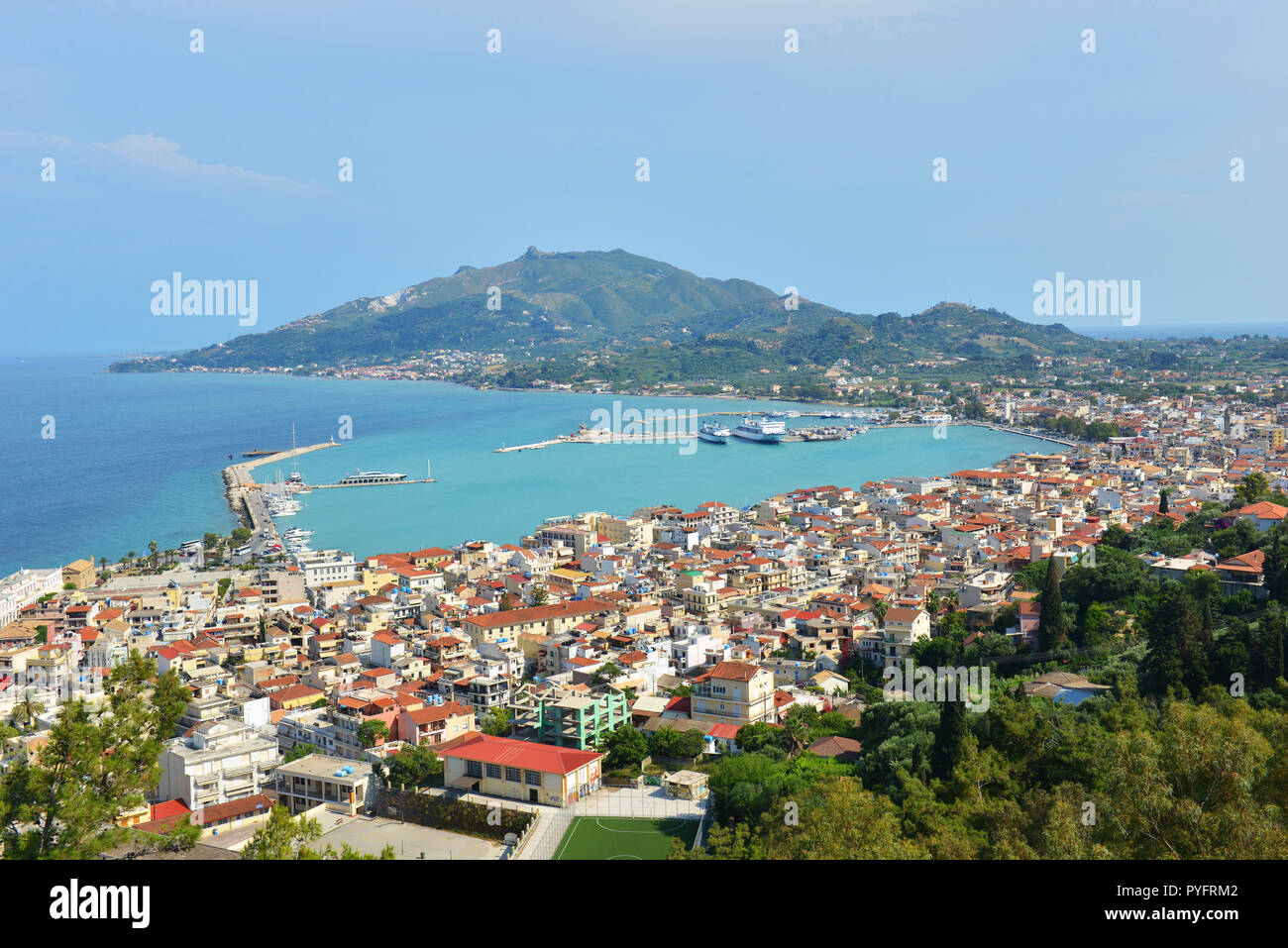 L'île de Zakynthos à la mer ionienne en Grèce Banque D'Images