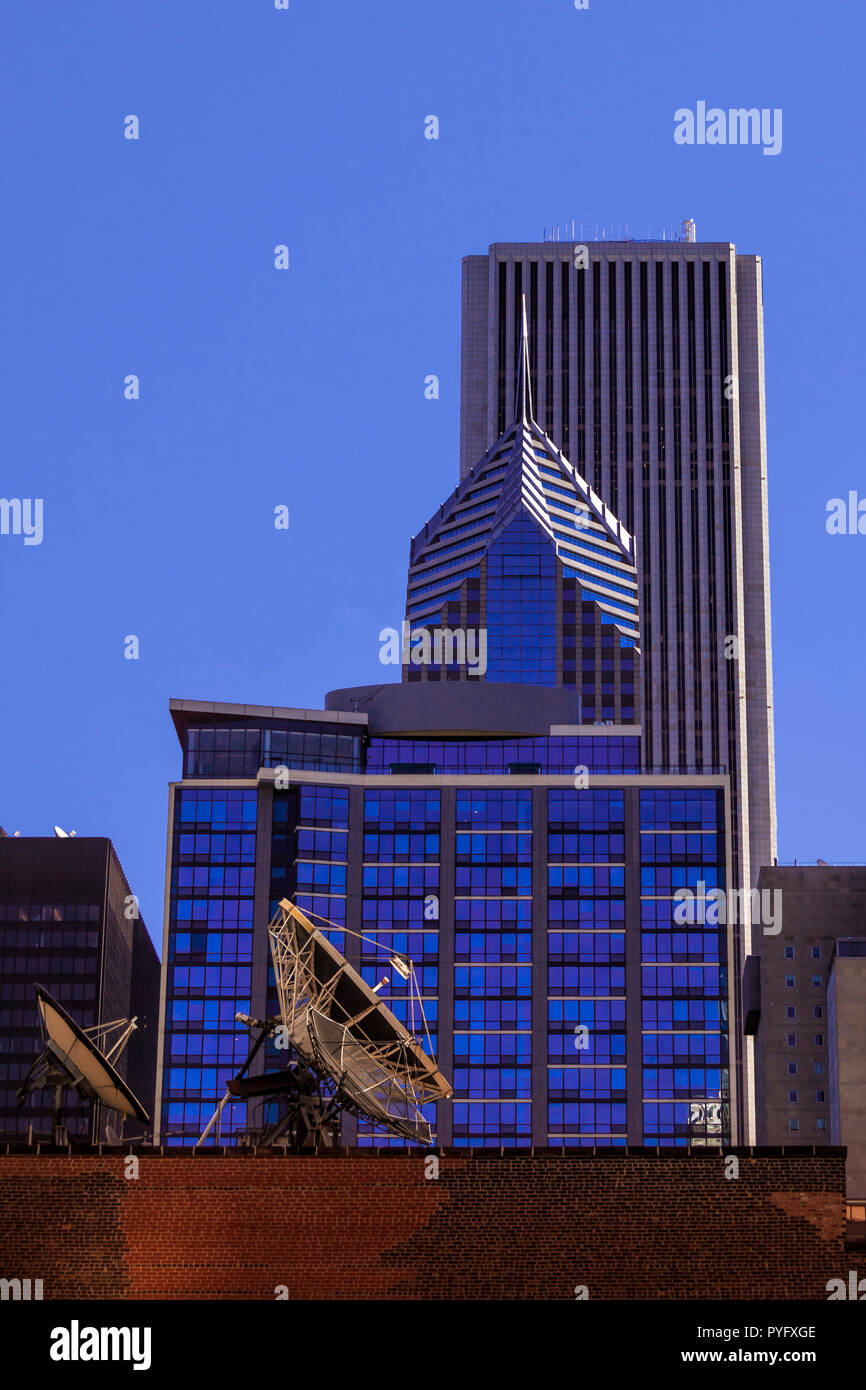 Vue sur le toit à Chicago Banque D'Images