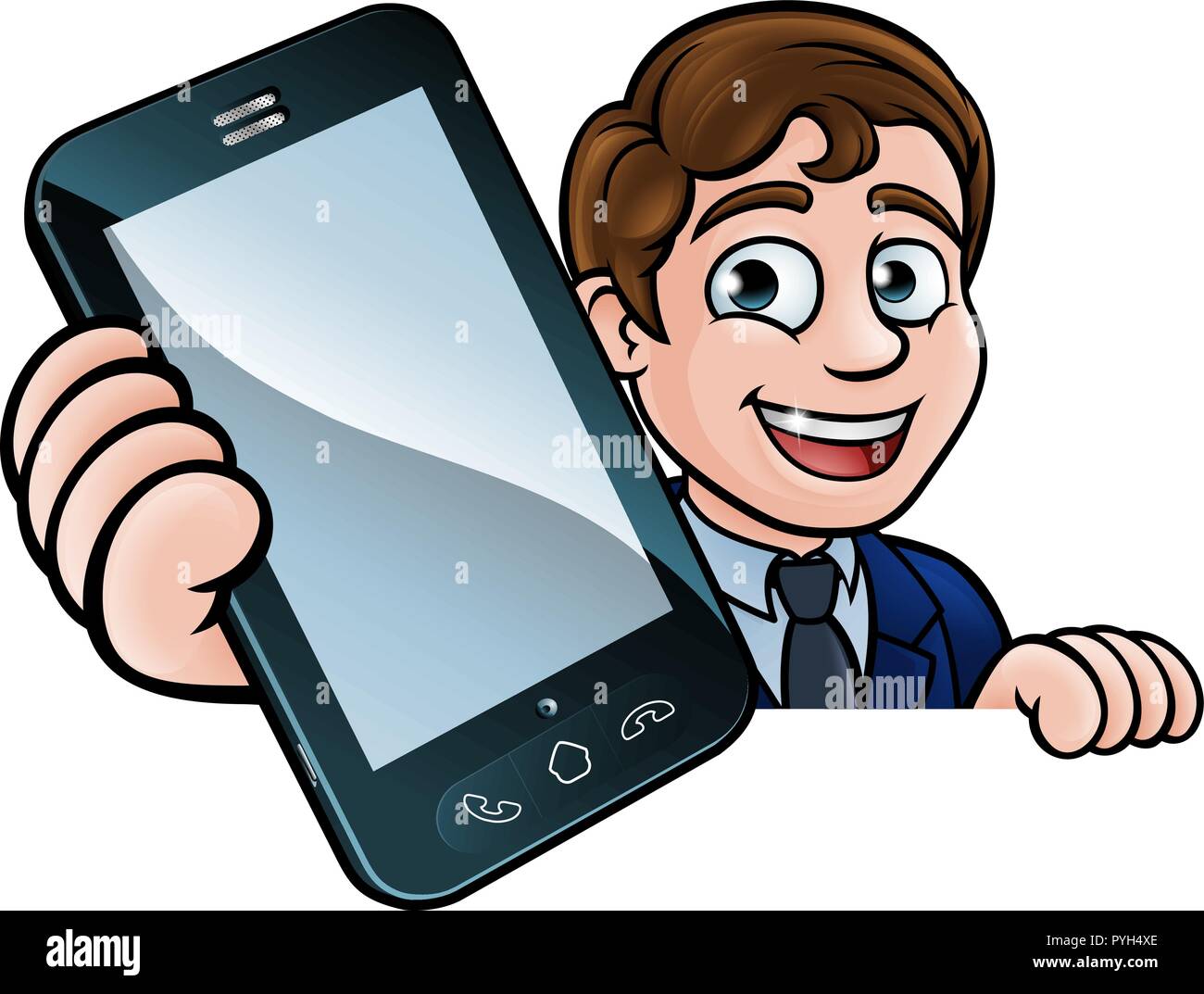 Businessman Phone Concept Illustration de Vecteur