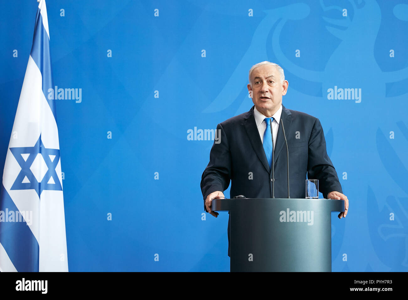 Berlin, Allemagne - l'état d'Israël le Premier Ministre Benjamin Netanyahu. Banque D'Images