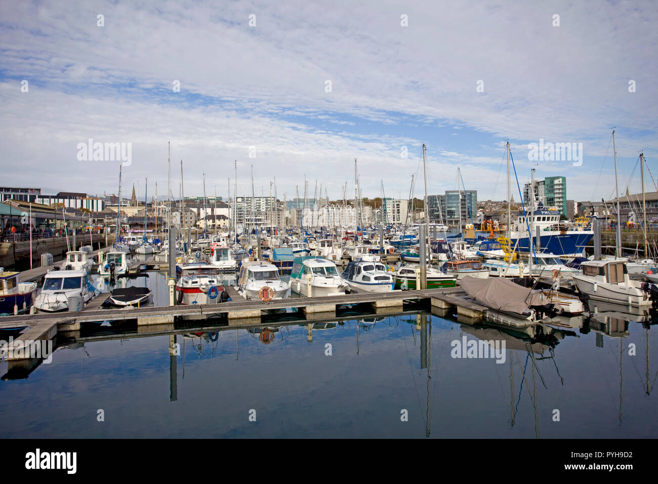 Marina Plymouth Sutton harbour, Devon, Angleterre Banque D'Images