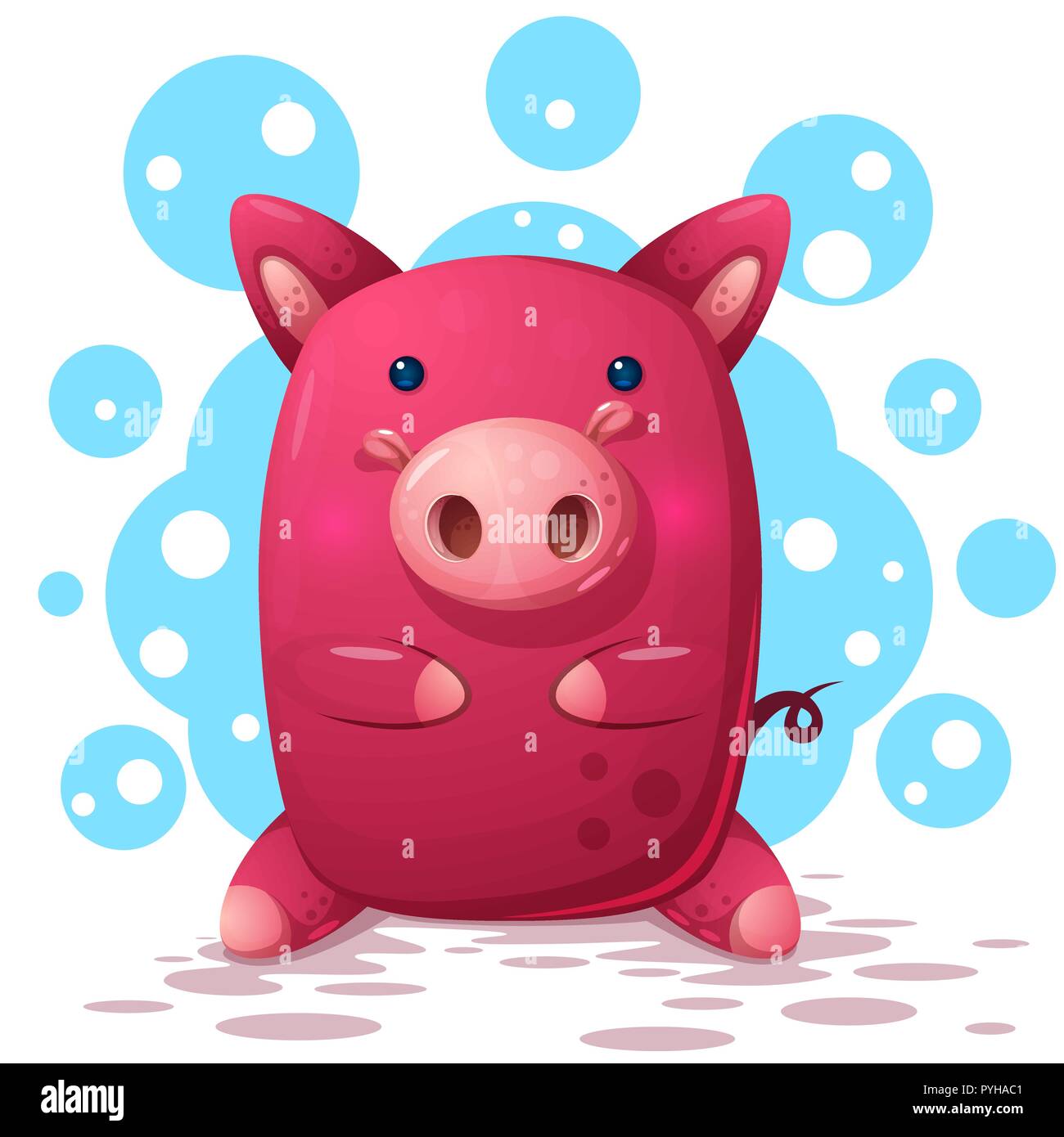 Cochon mignon illustration. Symbole de l'année 2019. Illustration de Vecteur Cochon mignon illustration. Symbole de l'année 2019. Illustration de Vecteur