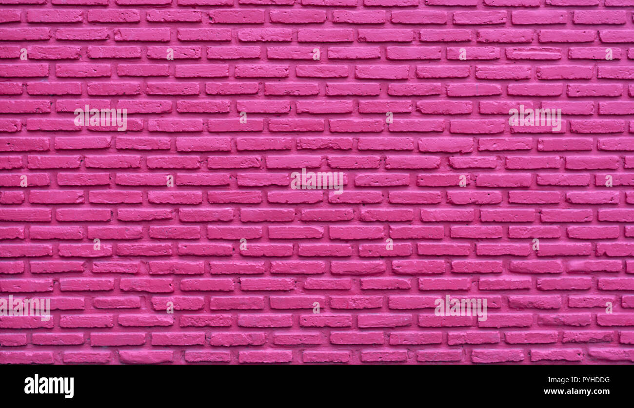Mur de brique rose résumé fond. La texture du mur de brique rugueux rose. Arrière-plan de l'amour et la Saint-Valentin. Papier peint mur de brique avec copie espace. Int Banque D'Images