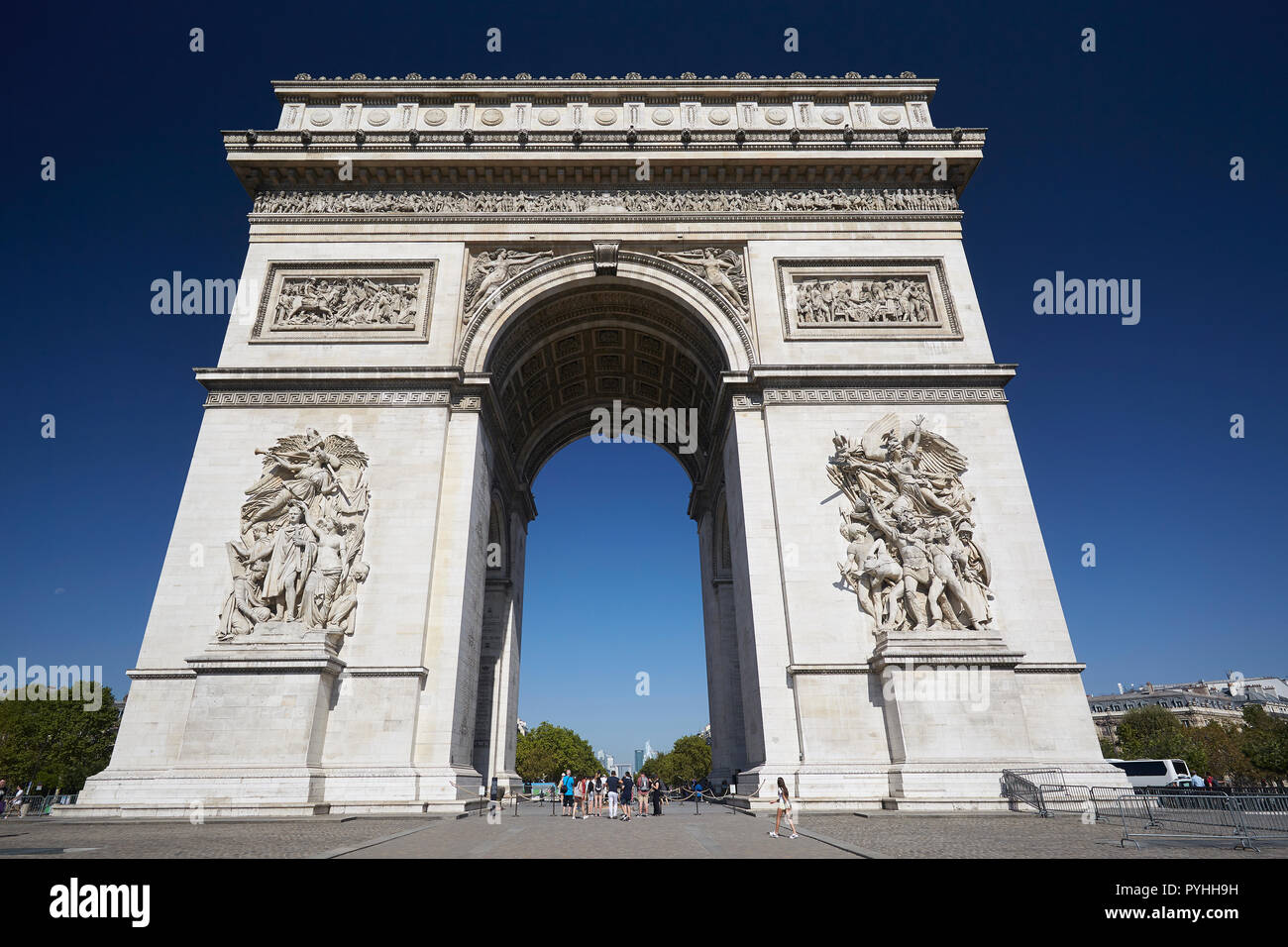 Paris, France - l'Arc de Triomphe, monument de la capitale française à la place Charles-de-Gaulle Banque D'Images