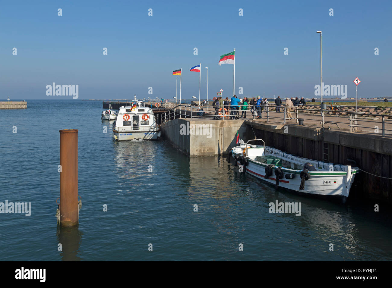 Nordosthafen, Helgoland, Schleswig-Holstein, Allemagne Banque D'Images