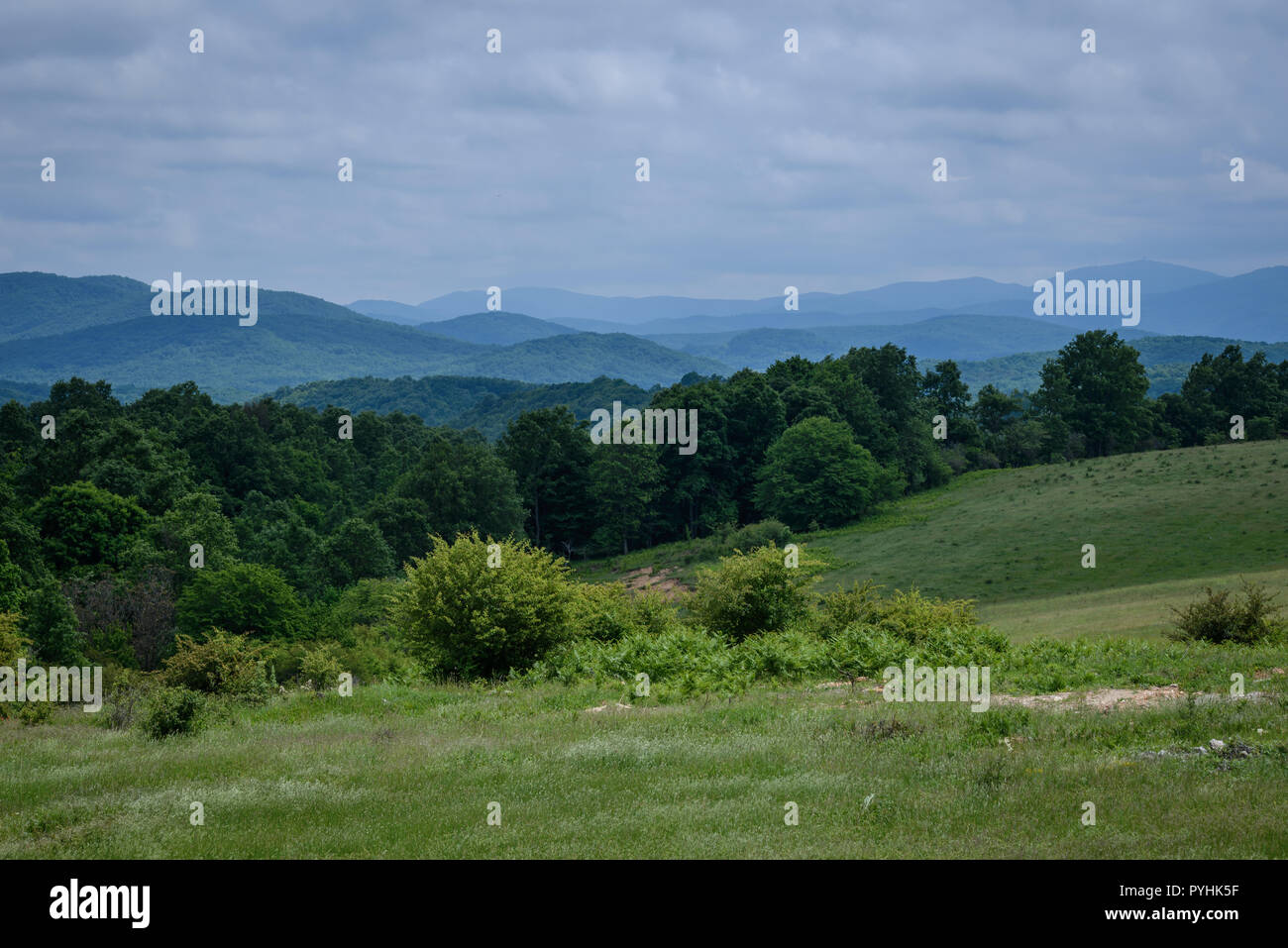 Paysage de montagne bulgare Strandja région Banque D'Images