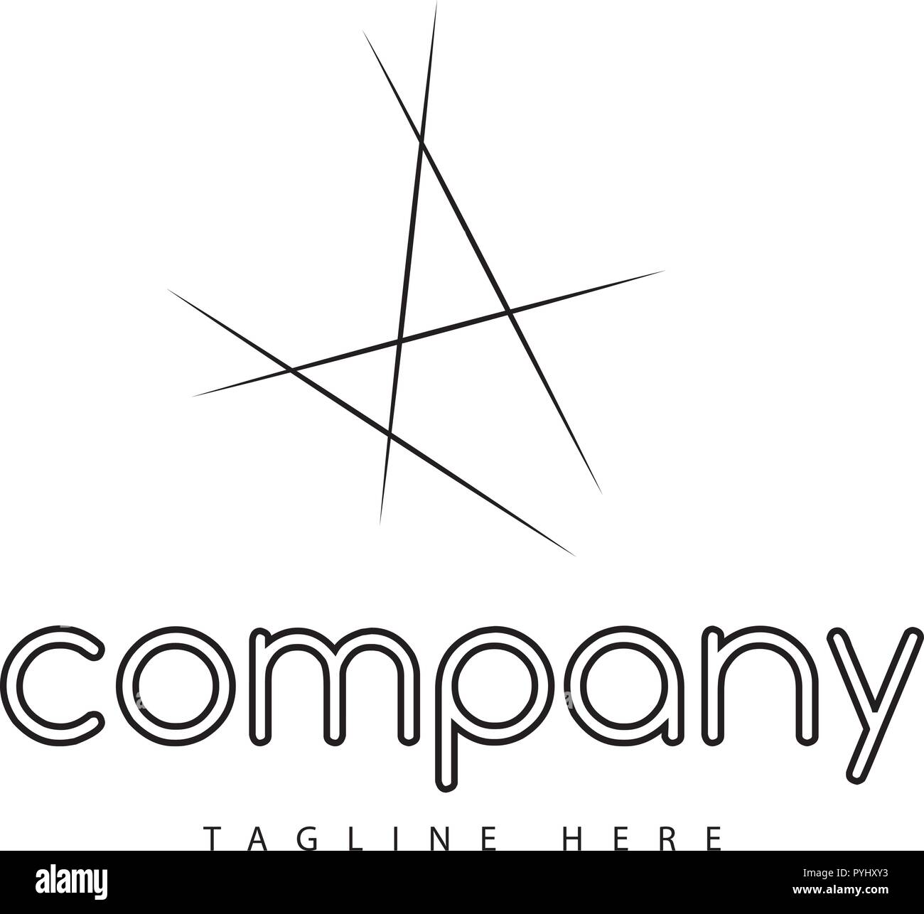 Laser noir logo vector droit Illustration de Vecteur