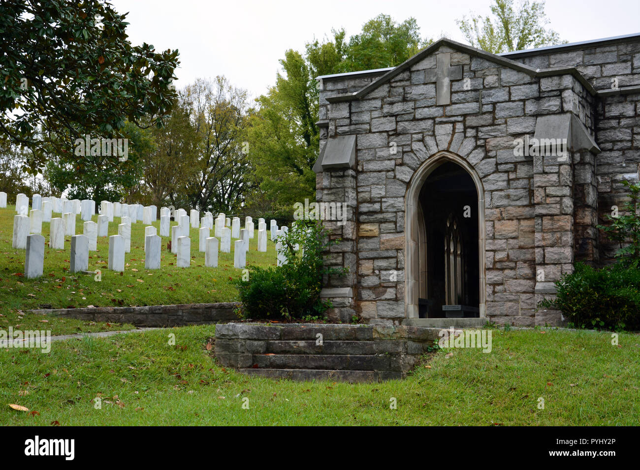 La Maison de la mémoire de Raleigh au cimetière Oakwood comprend des comprimés qui concernent la participation de la Caroline du Nord à partir de la guerre révolutionnaire au Vietnam. Banque D'Images