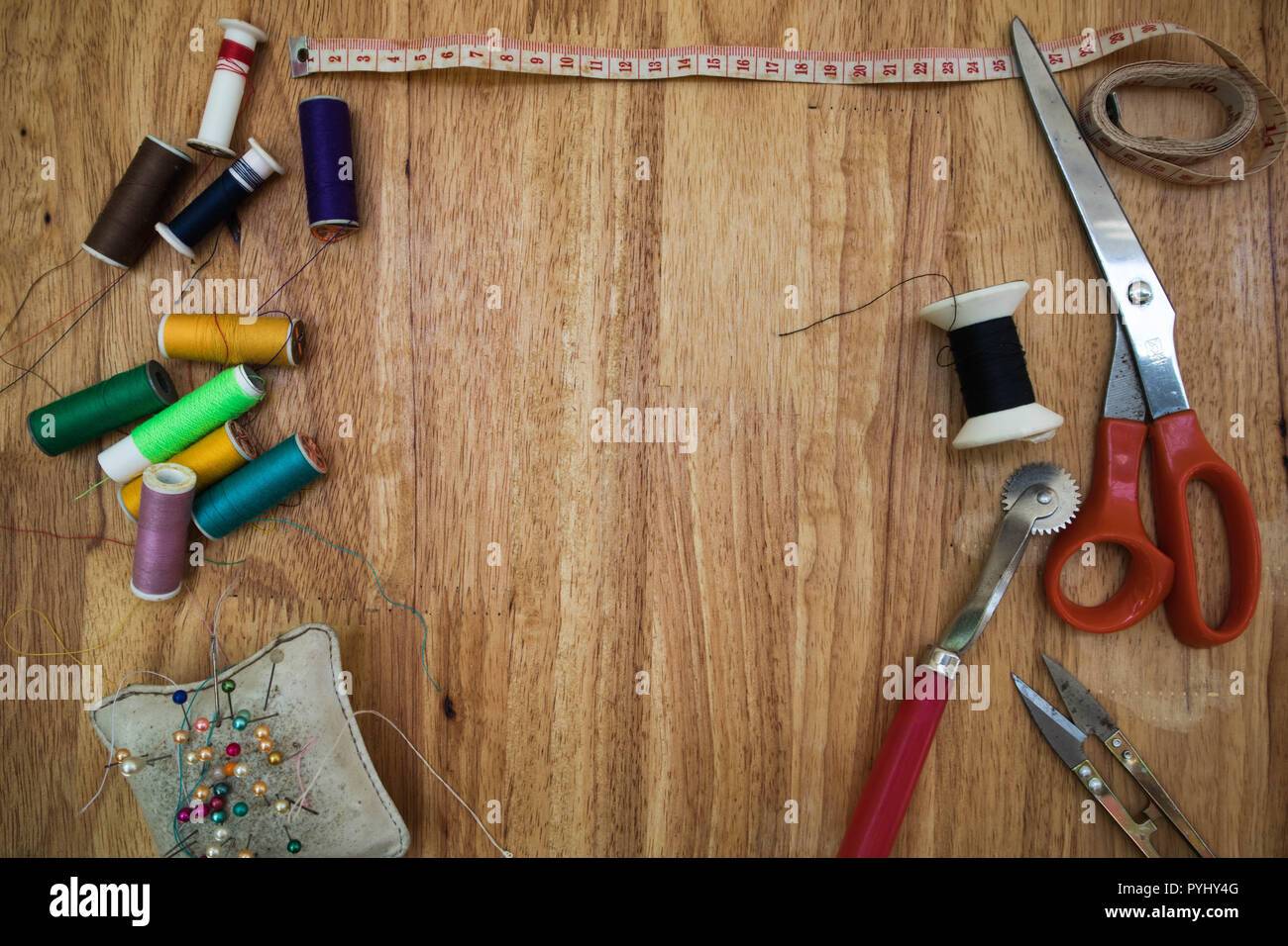 Table du tailleur. Banque D'Images