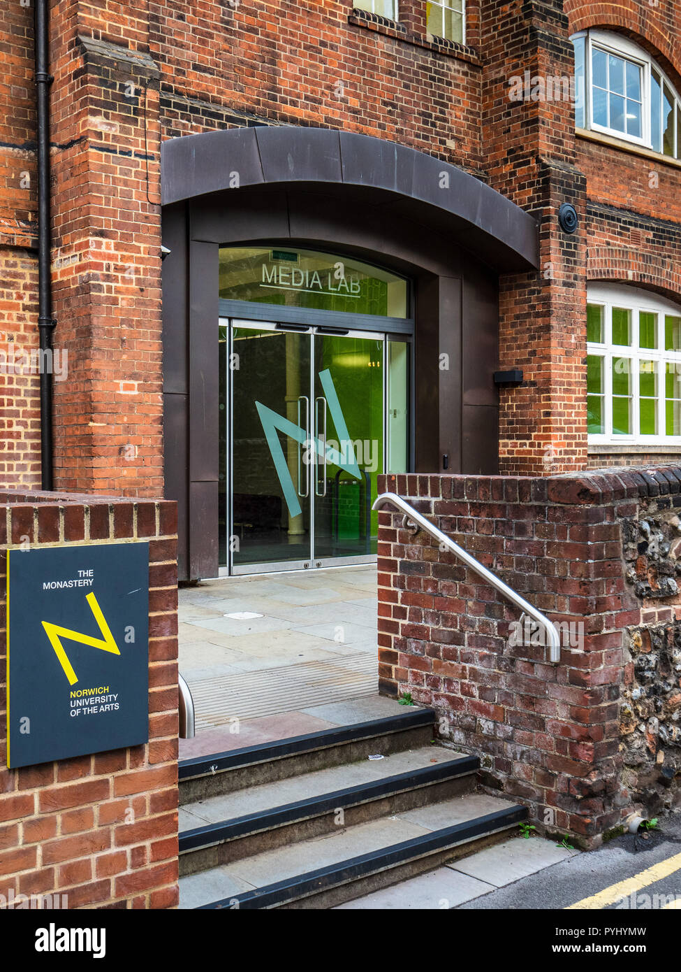 Bâtiments NUA de l'Université des Arts de Norwich dans le centre de Norwich - bâtiment de laboratoire des médias Banque D'Images