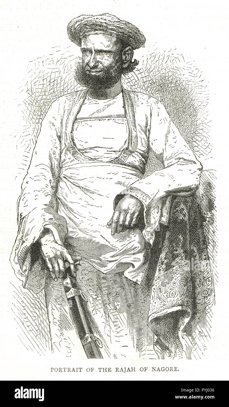 Le Rajah de Nagore, Inde, 19e siècle Banque D'Images