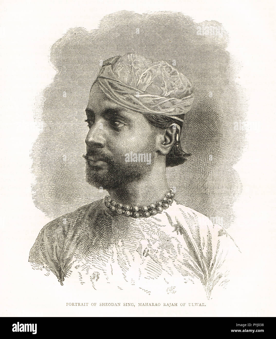 Sheodan Singh Prabhakar, Rajah de Alwar Banque D'Images