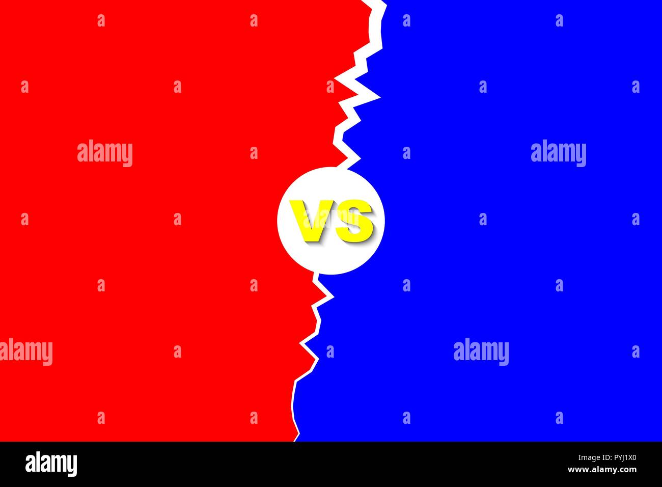 Vector illustration de versus lettres avec bulle en bande dessinée style pop art Illustration de Vecteur