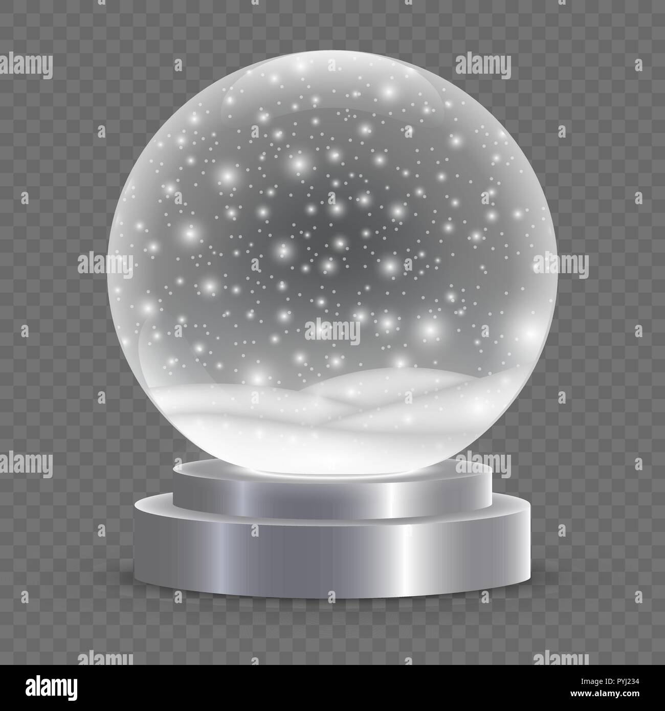 Boule à Neige Noël Isolé Vector Illustration Lhiver En