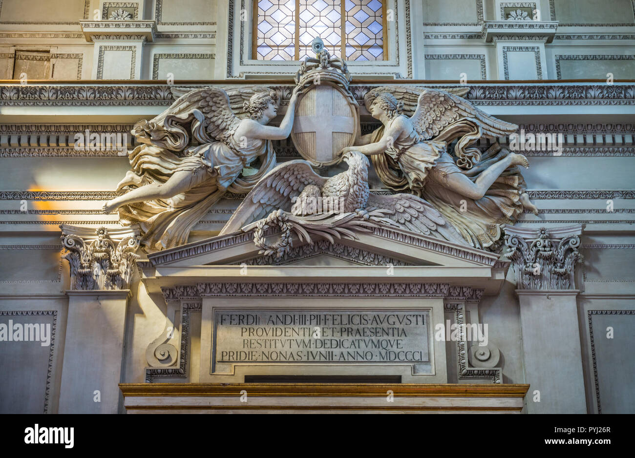 Counterfacade détails dans la cathédrale de Palerme. La Sicile, le sud de l'Italie. Banque D'Images