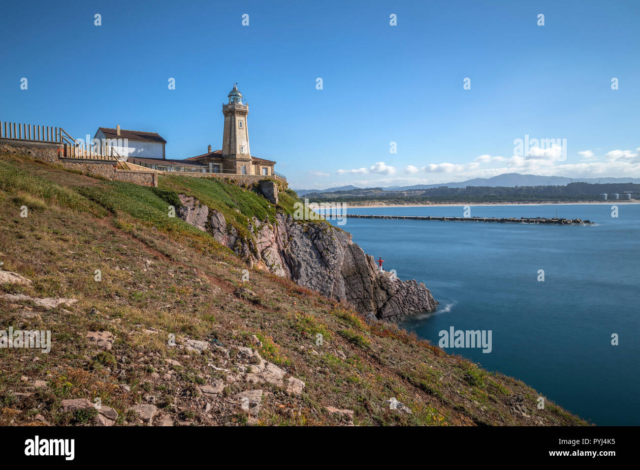 Faro de Aviles, Asturias, Espagne, Europe Banque D'Images