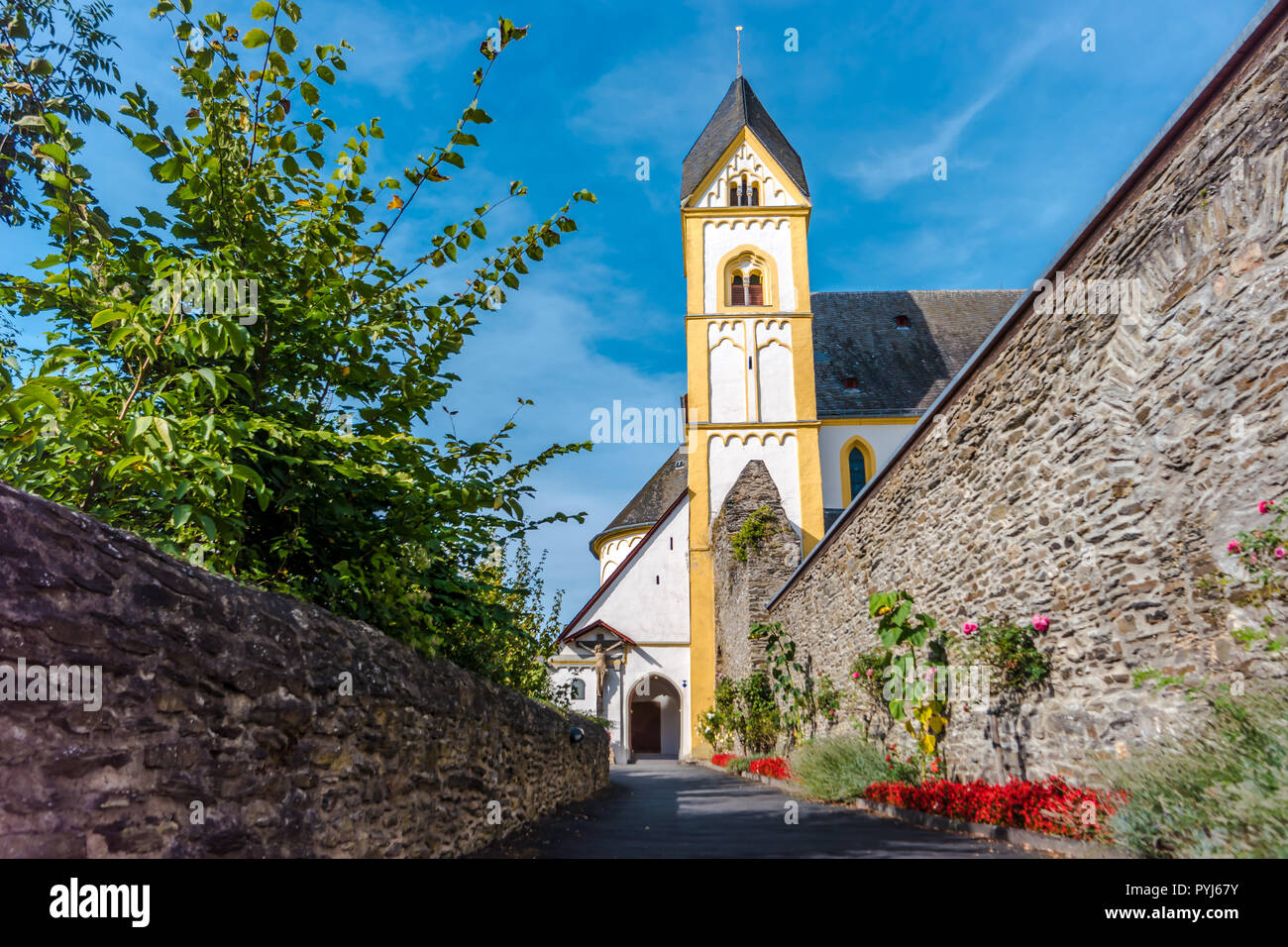 Monastère de corridor Arnstein avec Jésus Monument Banque D'Images