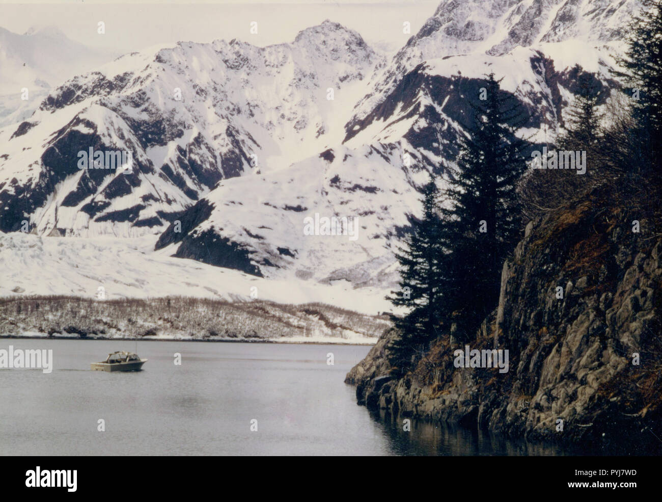 1973 - Pederson et Glacier Lagoon (voile), Aialik Bay, Alaska Banque D'Images