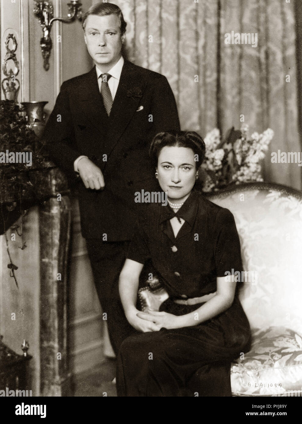 Vincenzo Laviosa, le duc et la duchesse de Windsor, Wallis Simpson, le roi Édouard VIII, vers 1934, Tirage argentique d'argent, de la tonalité, le J. Paul Getty Museum, Los Angeles, USA. Banque D'Images