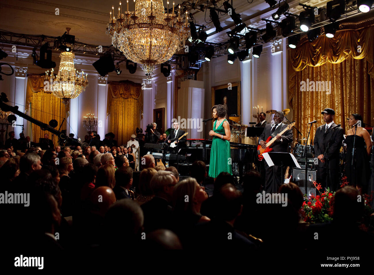 La Première Dame Michelle Obama parle à une maison blanche concert hommage à Stevie Wonder à l'Est Prix de 'PBS/Stevie Wonder à la Maison Blanche." 2/25/09 Banque D'Images