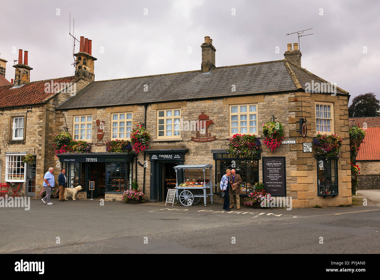L'Ancienne Boucherie Magasin à Helmsley North Yorkshire UK Banque D'Images