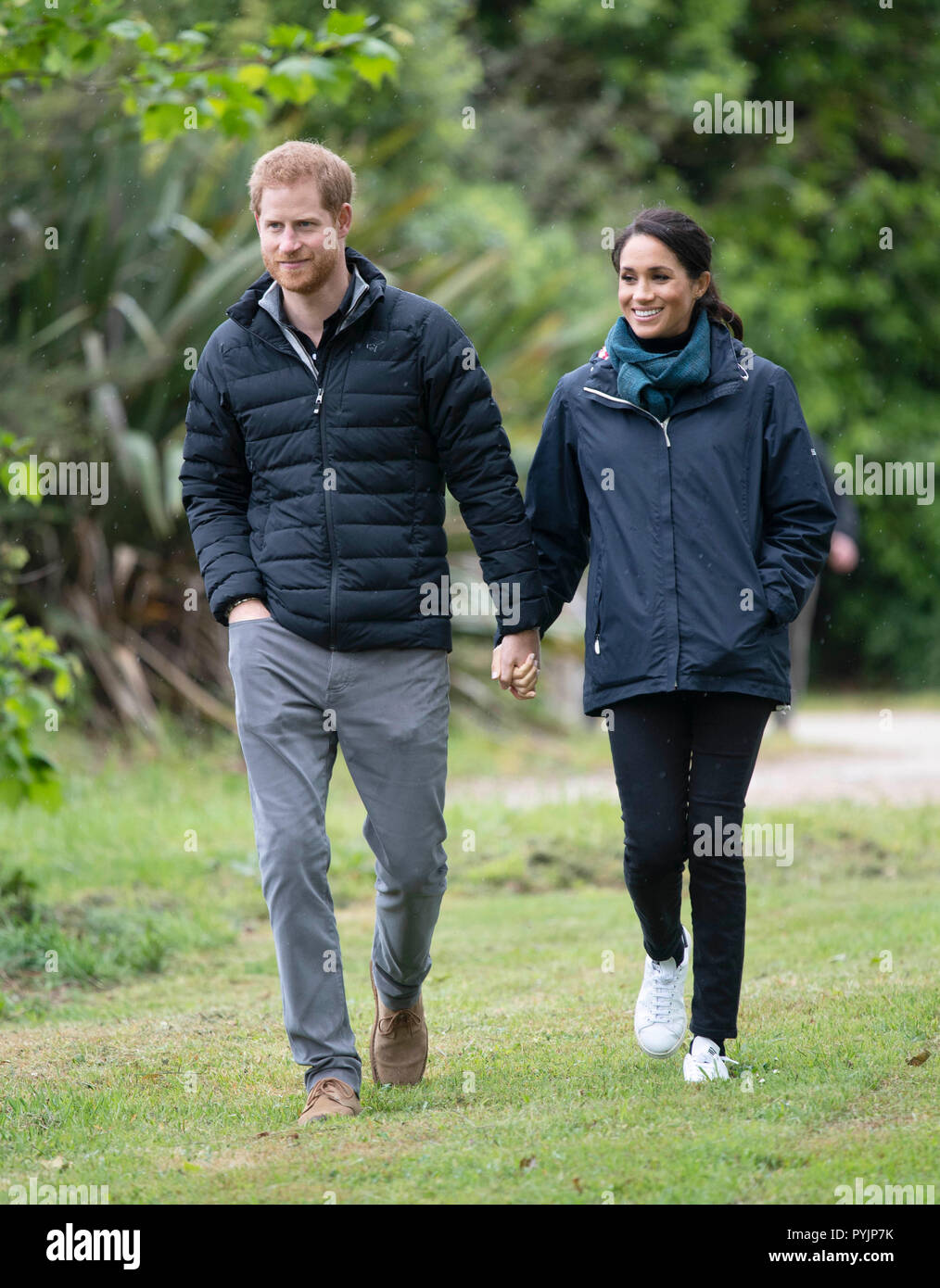 Le duc et la duchesse de Kent au cours d'une visite au parc national Abel Tasman, le deuxième jour de la visite du couple royal de la Nouvelle-Zélande. Banque D'Images