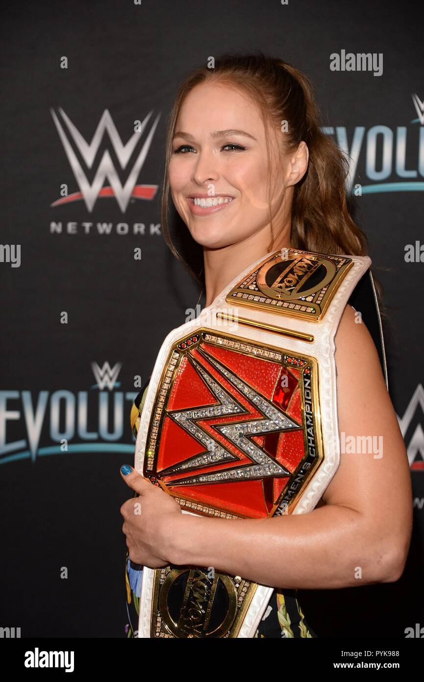 New York, NY, USA. 28 Oct, 2018. Ronda Rousey aux arrivées pour une  première évolution WWE Pay-Per-View Exclusive Event, NYCB Live au Colisée  Mémorial des Vétérans de Nassau, New York, NY Le